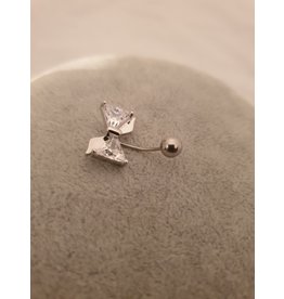 BLA0007-Silver Belly Ring