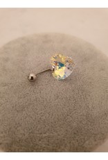 BLA0003-orange heart  belly Ring