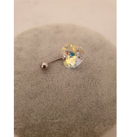 BLA0003-orange heart  belly Ring