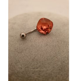 BLA0022-Silver,Coral Belly Ring