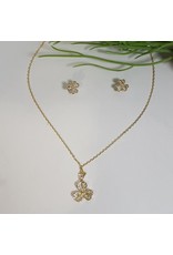 CSC0010 - Gold, Flower Necklace Set