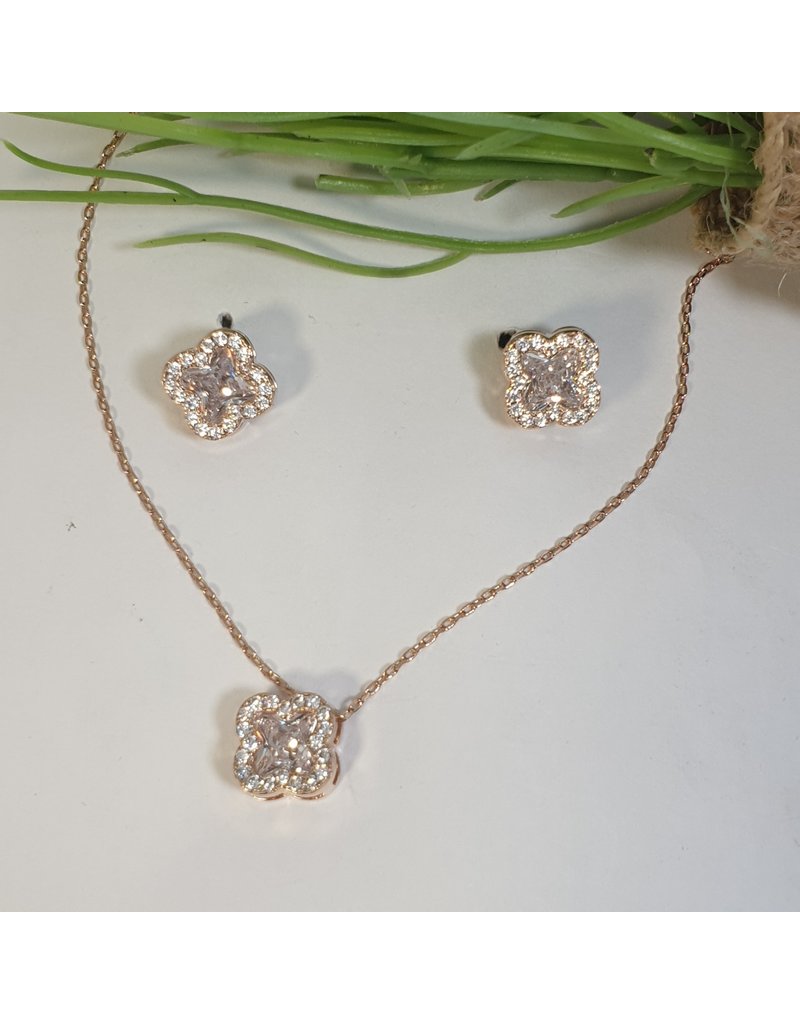 CSC0011 - Rose Gold, Clove Necklace Set