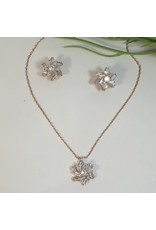 CSC0019 - Rose Gold, Flower Necklace Set