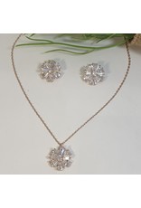 CSC0020 - Rose Gold, Big Flower Necklace Set