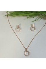 CSC0025 - Rose Gold, Circle Necklace Set