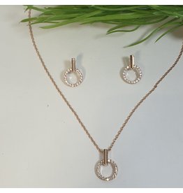 CSC0025 - Rose Gold, Circle Necklace Set