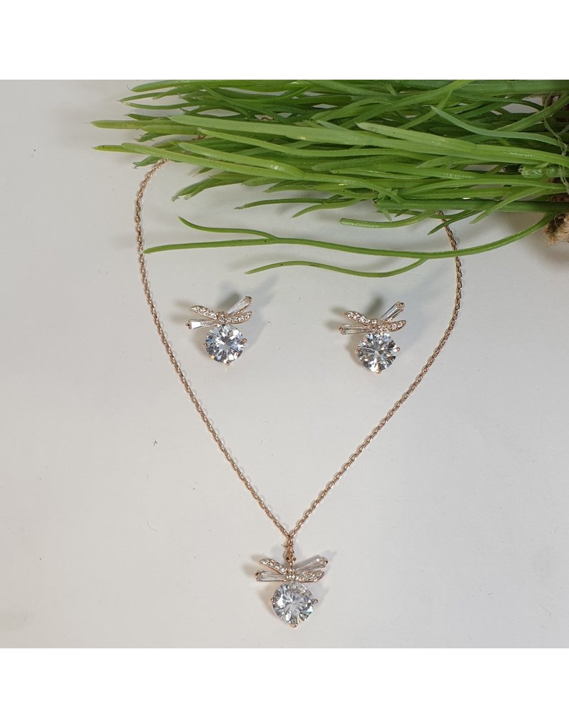 CSC0027 - Rose Gold,  Necklace Set