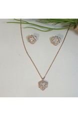 CSC0029 - Rose Gold, Rose Necklace Set