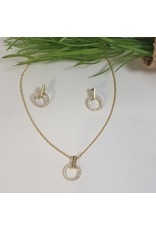 CSC0030 - Gold, Circle Necklace Set