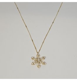 SCD0027 - Gold, Snowflake Short Necklace