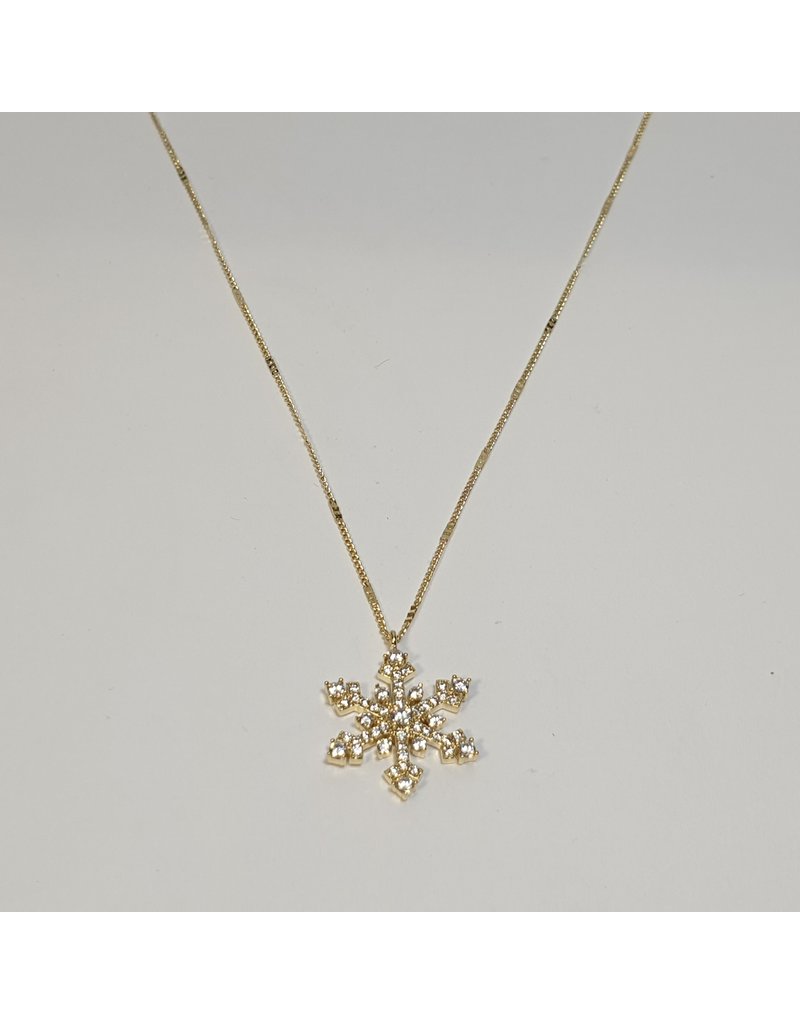 SCD0027 - Gold, Snowflake Short Necklace