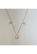 SCD0050 - Gold, Drop Pendants Short Necklace