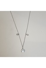 SCD0051 - Silver, Drop Pendants Short Necklace