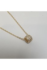 SCD0054 - Gold, Ring, Diamante Short Necklace