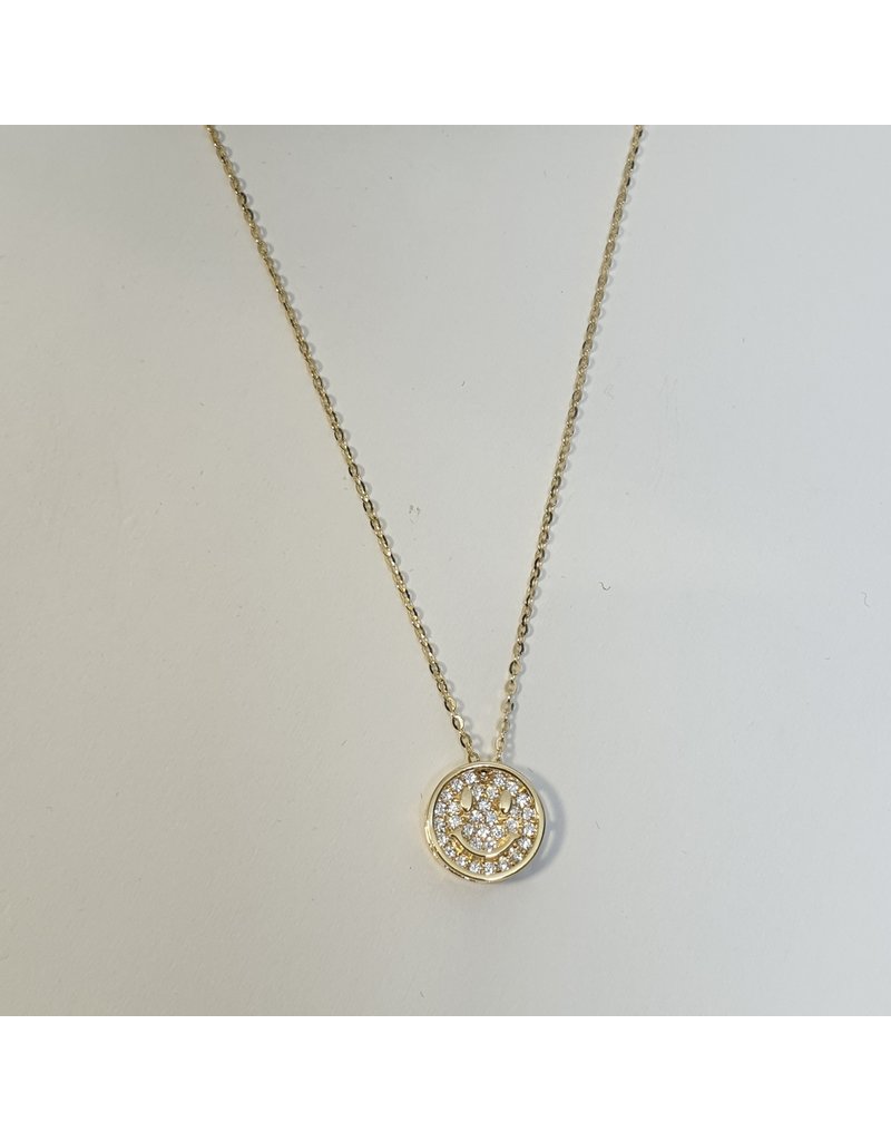 SCD0061 - Gold, Smiley Short Necklace