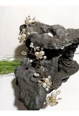 HPD0023 - GOLD PEARL HAIR PIECE