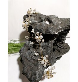 HPD0023 - GOLD PEARL HAIR PIECE