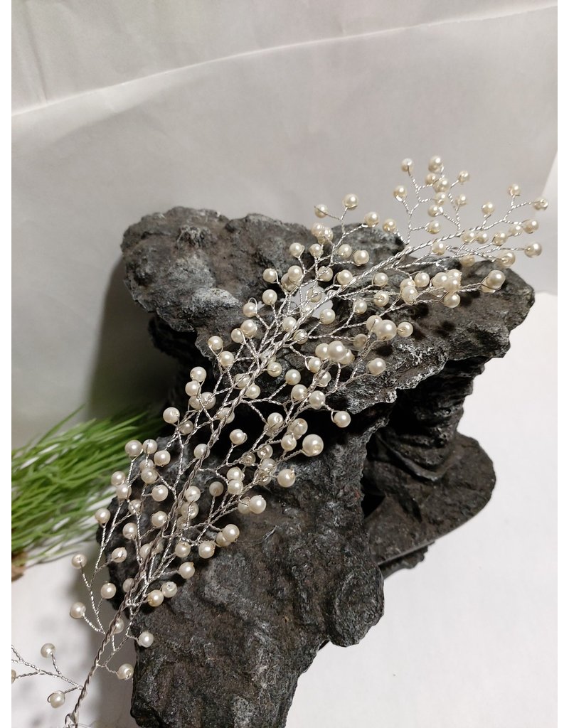 HPD0044 - 50313077  SILVER PEARL HAIR PIECE