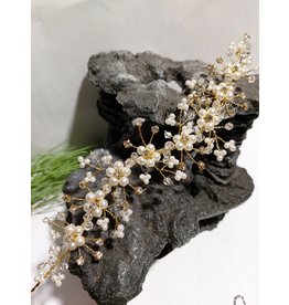 HPD0046 -50313079 GOLD FLOWER HAIR PIECE