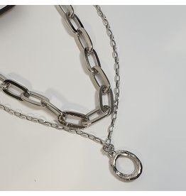 LCD0001 - Silver Multi-Layer Necklace