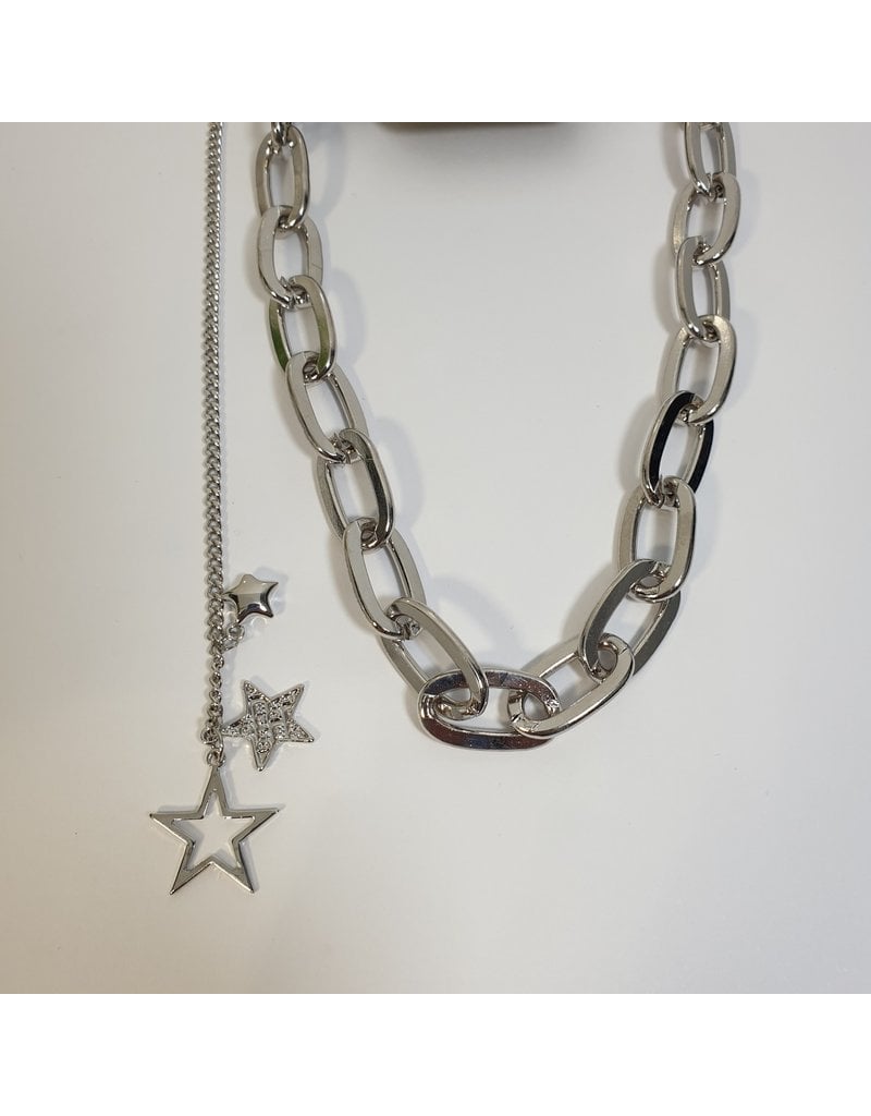LCD0005 - Silver Multi-Layer Necklace