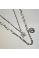 LCD0012 - Silver Multi-Layer Necklace