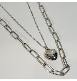 LCD0020 - Silver Multi-Layer Necklace