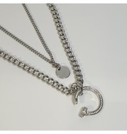 LCD0024 - Silver Multi-Layer Necklace