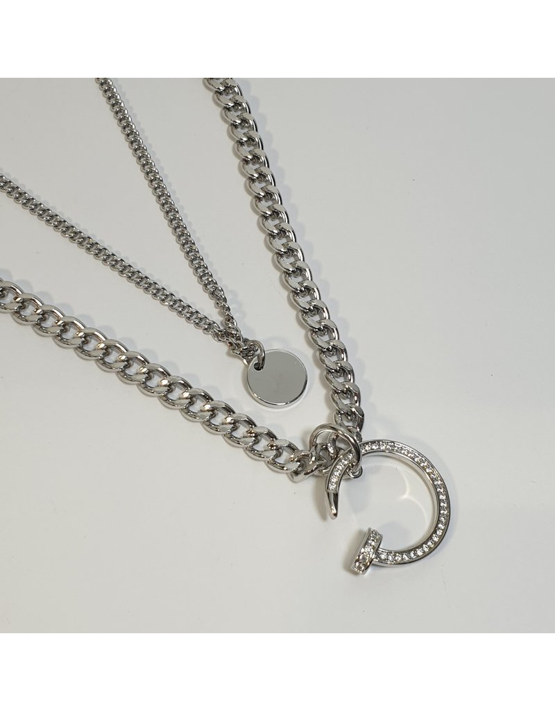 LCD0024 - Silver Multi-Layer Necklace