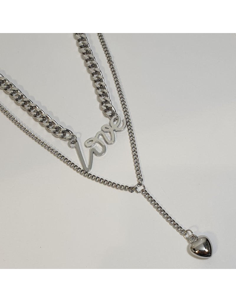 LCD0046 - Silver Multi-Layer Necklace