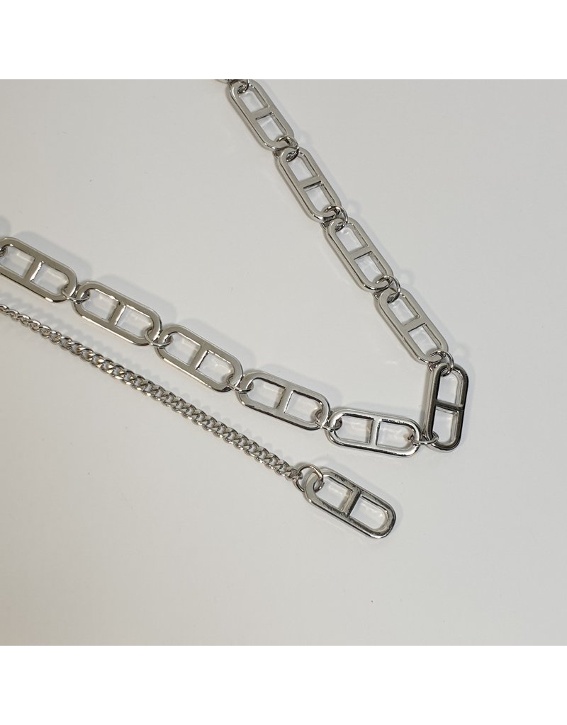 LCD0052 - Silver Multi-Layer Necklace