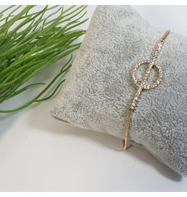 BJG0001 - Gold, Circle Adjustable Bracelet