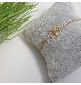 BJG0004 - Gold, Circle Of Life Adjustable Bracelet