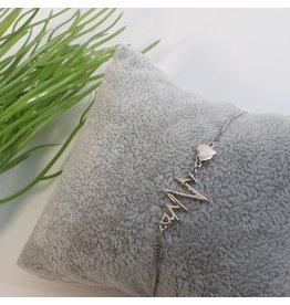 BJG0027 - Silver,  Adjustable Bracelet