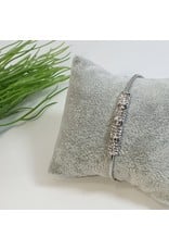 BJG0034 - Silver,  Adjustable Bracelet