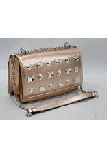 20260014 -Rose Gold Studded  Clutch