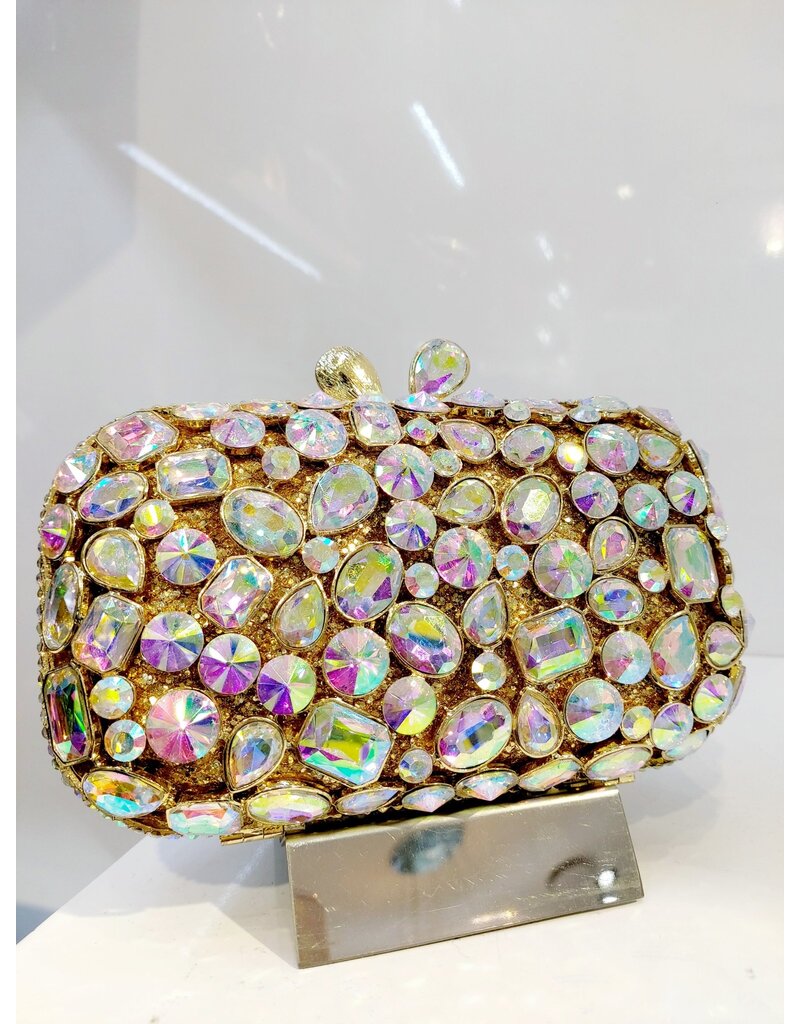 40241119 - Gold Mother Of Pearl Clutch Bag