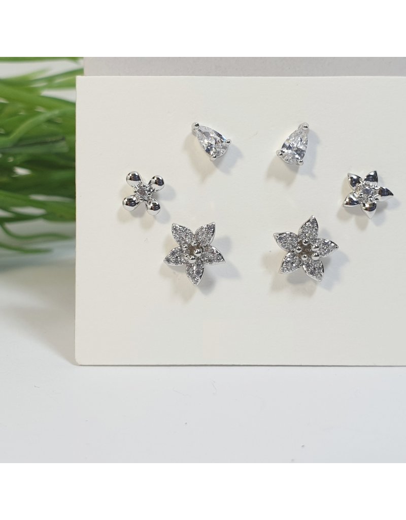 EMA0078 - Silver  Multi-Pack Earring