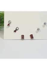 EMA0088 - Red  Multi-Pack Earring