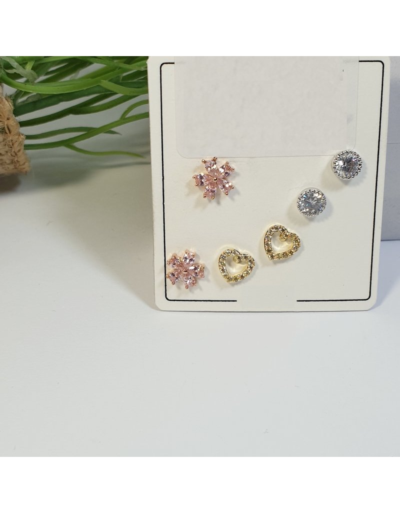 EMA0104 - Silver Multicolours  Multi-Pack Earring