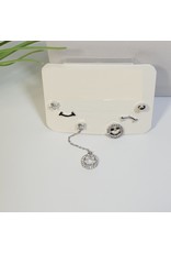 EMA0105 - Silver Smiley  Multi-Pack Earring