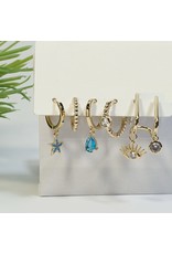 EMA0111 - Gold Turqoise  Multi-Pack Earring