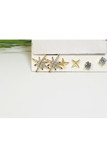 EMA0156 - Gold Snowflake  Multi-Pack Earring