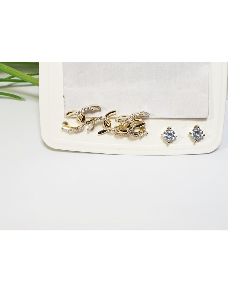 EMA0157 - Gold  Multi-Pack Earring