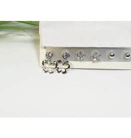 EMA0169 - Silver  Multi-Pack Earring