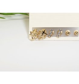 EMA0171 - Gold  Multi-Pack Earring