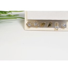EMA0184 - Gold  Multi-Pack Earring
