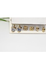 EMA0185 - Gold  Multi-Pack Earring