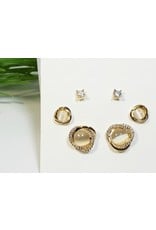 EMA0211 - Gold Ivory Cicles  Multi-Pack Earring