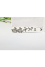 EMA0215 - Silver  Multi-Pack Earring